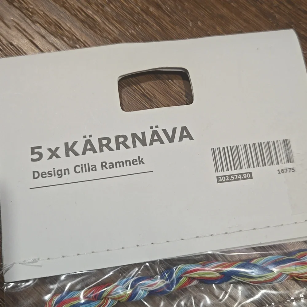 NWT. IKEA KNIT COASTERS/ORNAMENTS... APPLIQUE...5/KARRNAVA.. 5/MJUKNAVA.. #7887